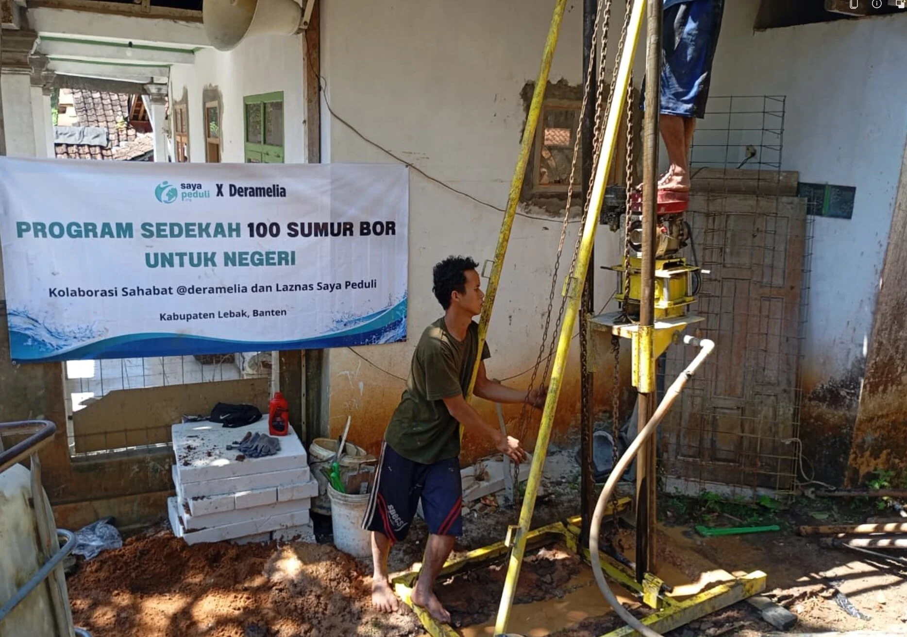 Pembangunan Sumur Bor di Musholla Cilengkong, Banten, Telah Selesai