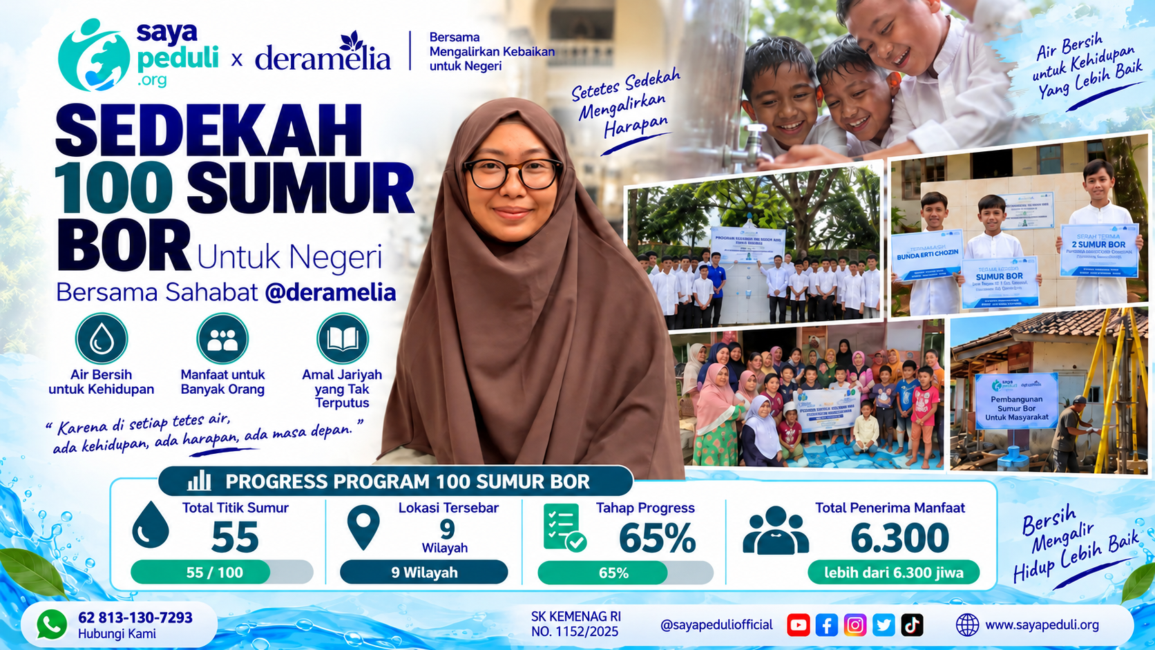 Sedekah Jariyah 100 Sumur Bor untuk Negeri