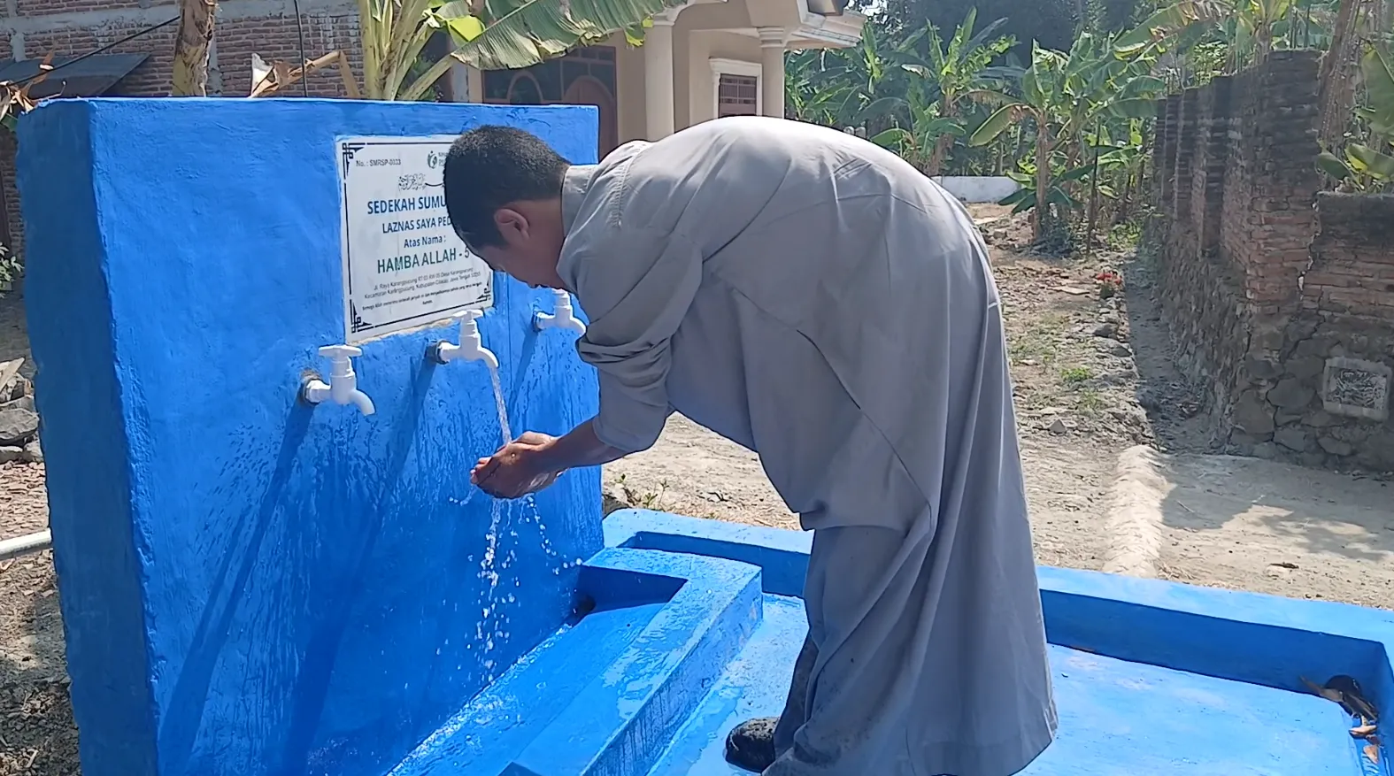 Pembangunan Sumur Bor di Pondok Pesantren Miftahul Huda 497 Karangpucung, Cilacap Telah Selesai