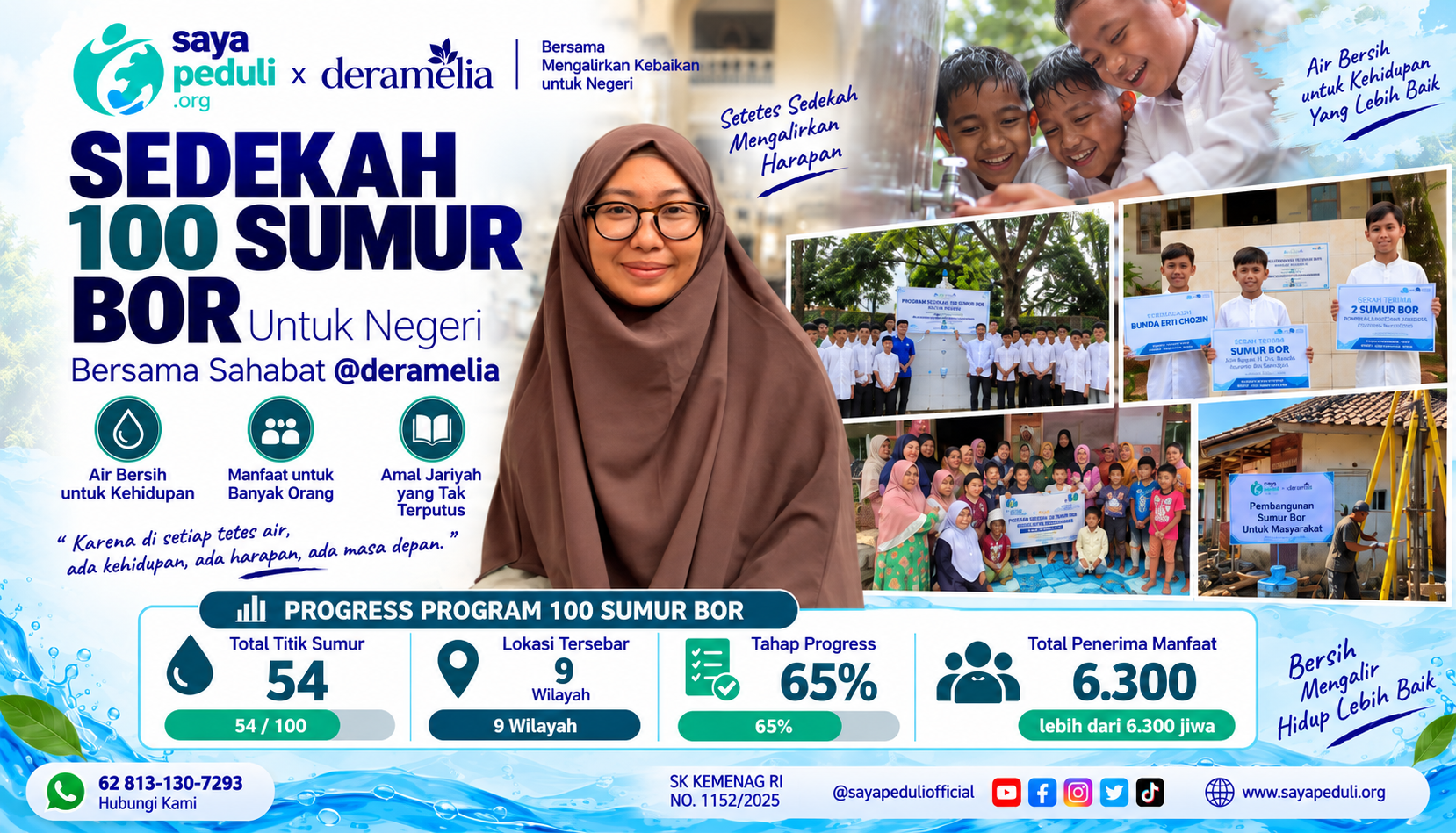 Sedekah Jariyah 100 Sumur Bor untuk Negeri